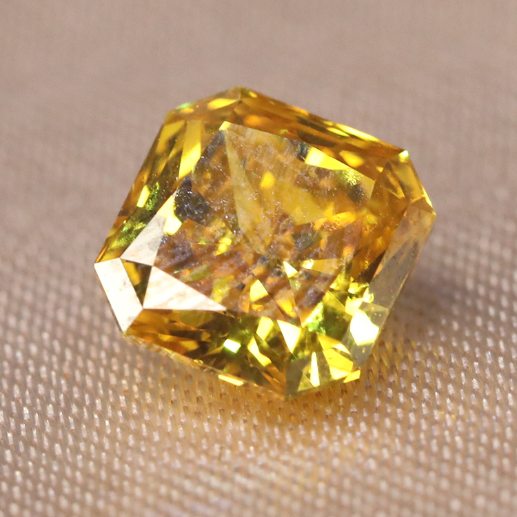 6ct Radiant Cut Yellow CVD/HPHT Lab Grown Loose Diamond