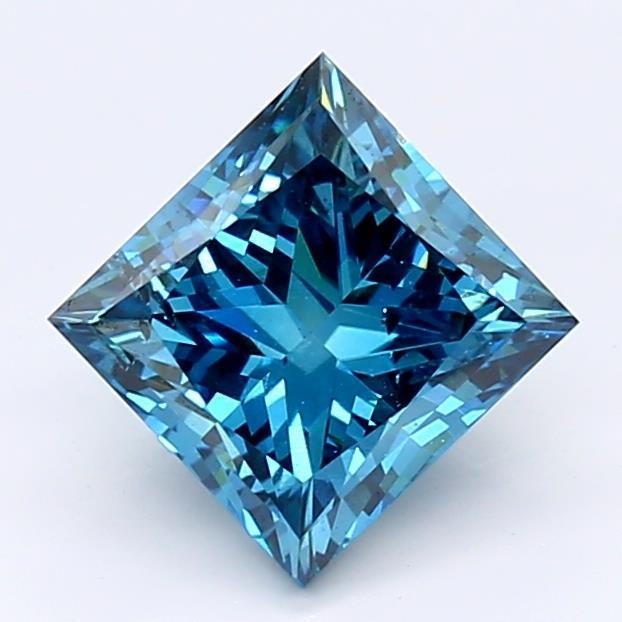 6ct Princess Cut Blue CVD/HPHT Lab Grown Fancy Loose Diamond