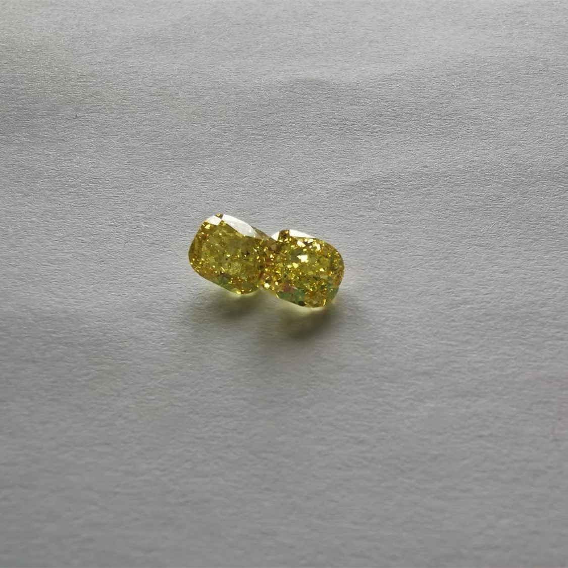 1ct Cushion Cut Yellow CVD/HPHT Read Lab Grown Loose Diamond