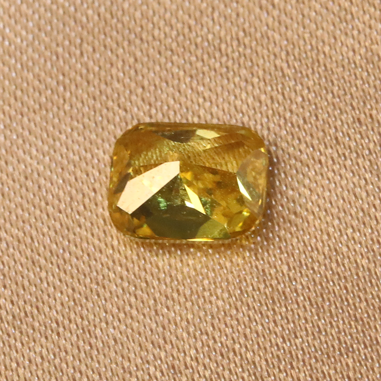 5ct Cushion Cut Yellow CVD/HPHT Read Lab Grown Loose Diamond