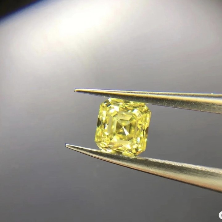 4ct Asscher Cut Yellow CVD/HPHT GIA/IGI Lab Grown Loose Diamond