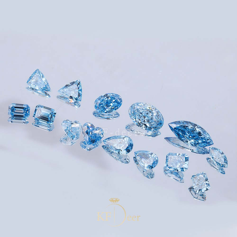 Large stock! Brilliant colors! Great prices! Blue diamonds in many shapes and cuts