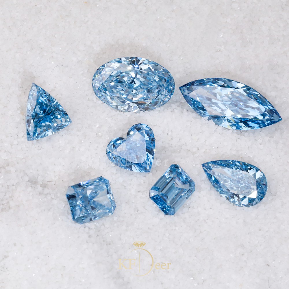 Large stock! Brilliant colors! Great prices! Blue diamonds in many shapes and cuts