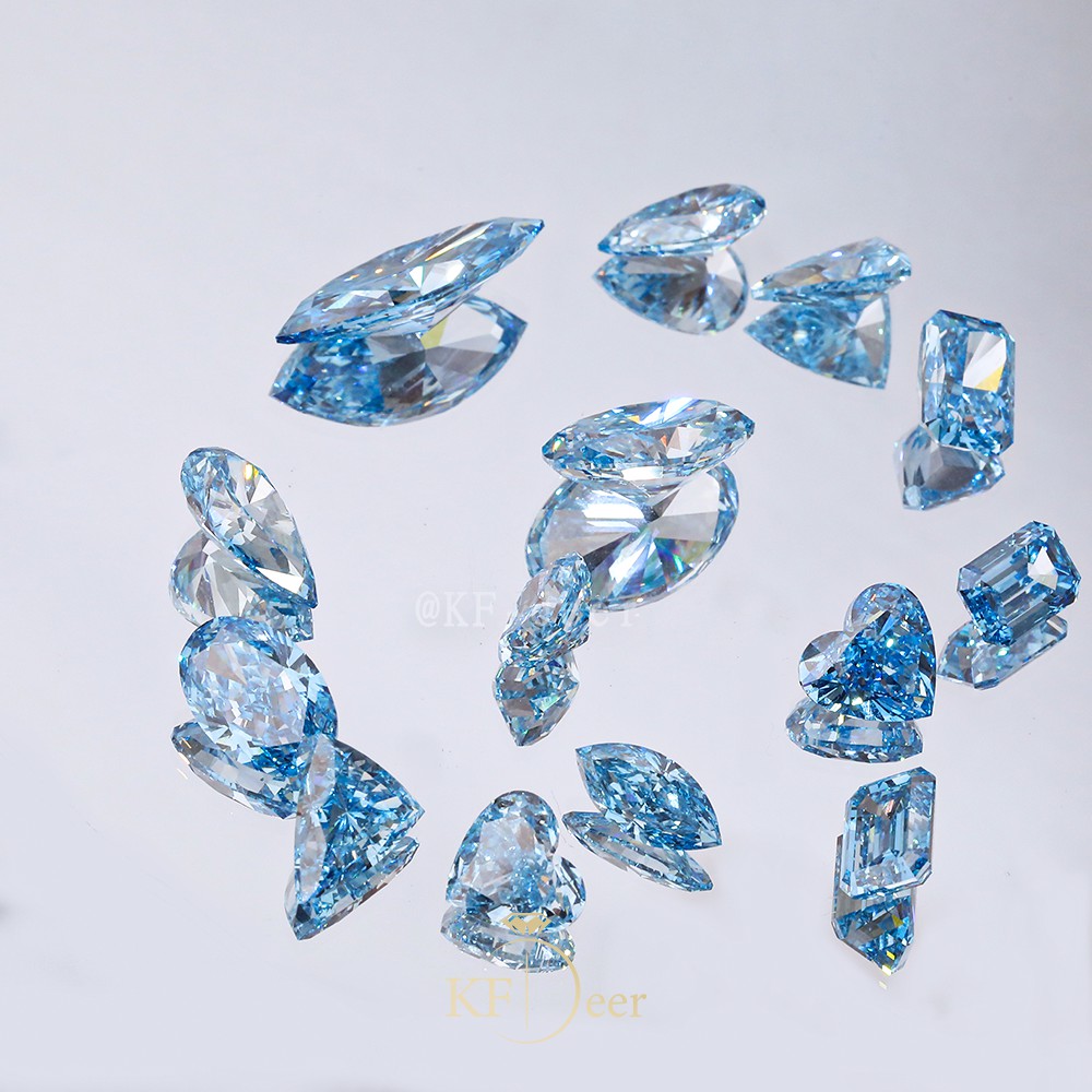 Large stock! Brilliant colors! Great prices! Blue diamonds in many shapes and cuts