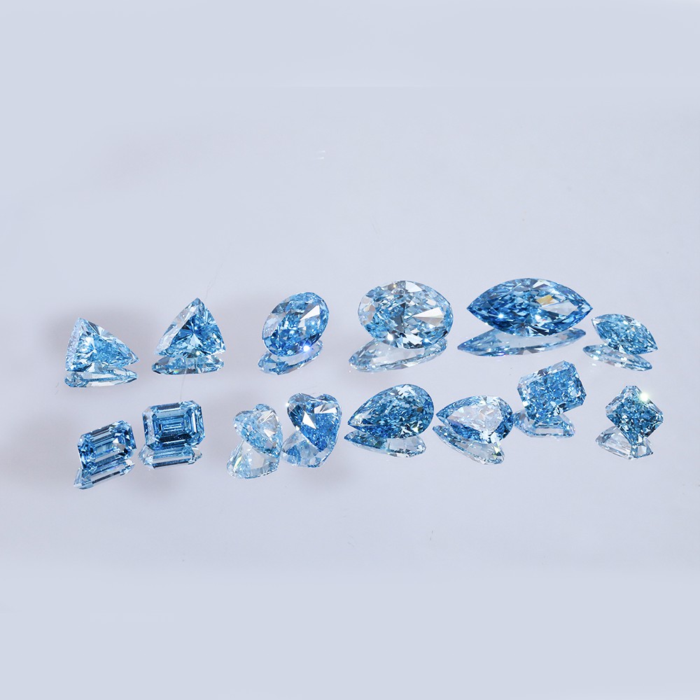 Large stock! Brilliant colors! Great prices! Blue diamonds in many shapes and cuts
