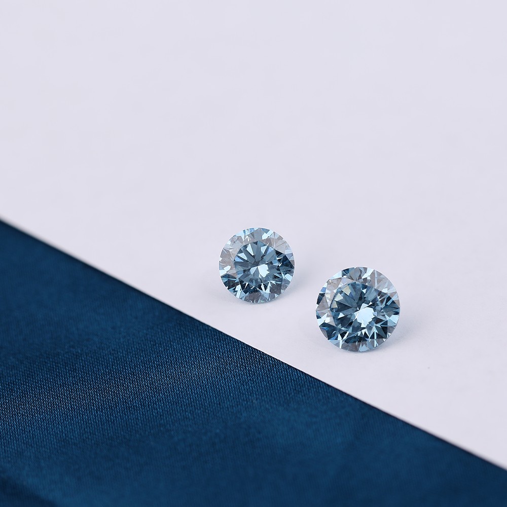 Wide range of parameters Multiple stocks Round Loose diamonds CVD blue diamonds
