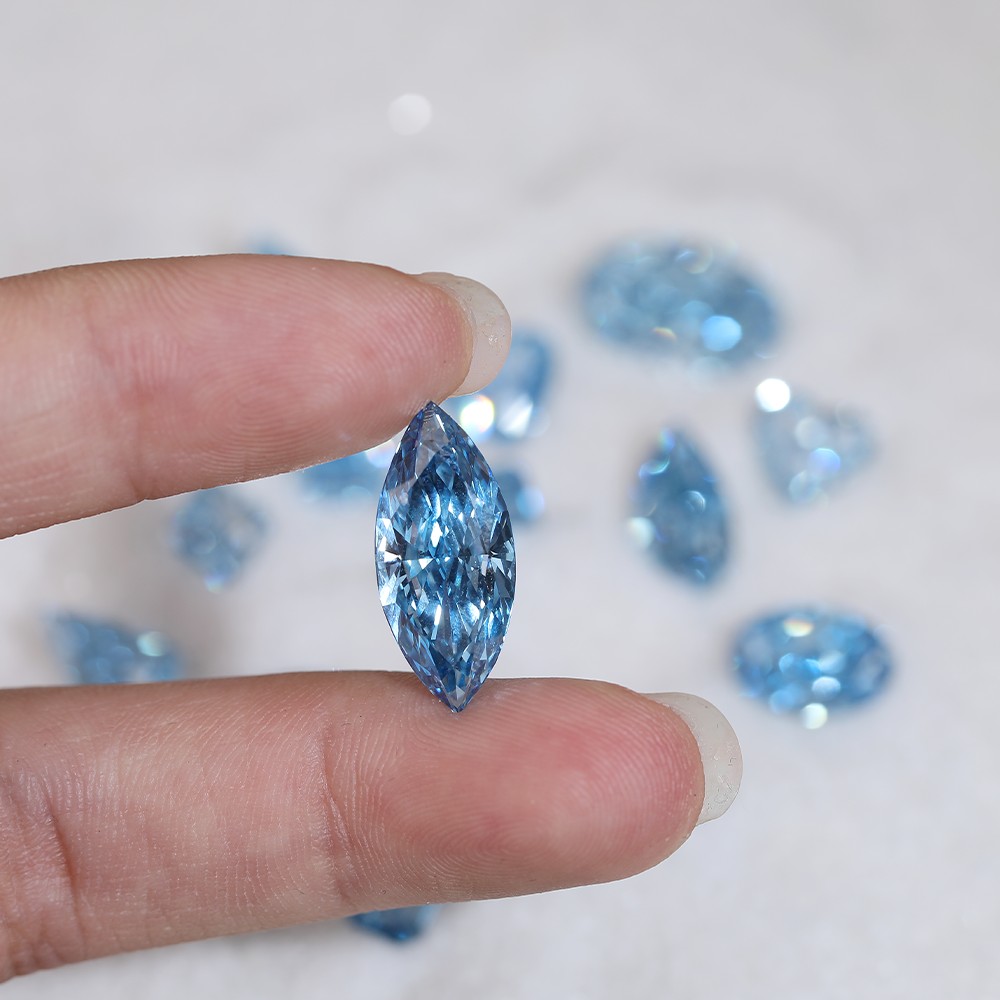 Wide range of parameters Multiple stocks Marquise shape Loose diamonds CVD blue diamonds
