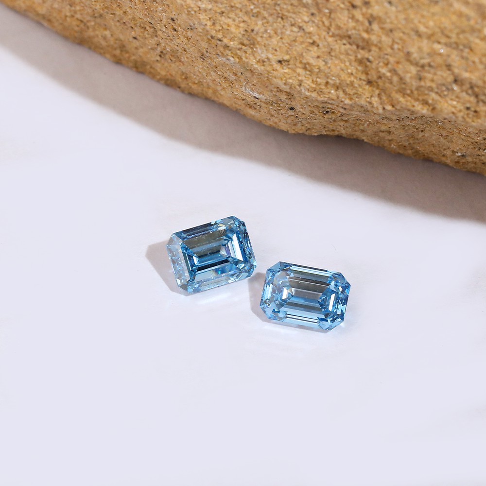 Wide range of parameters Multiple stocks Emerald shape Loose diamonds CVD blue diamonds