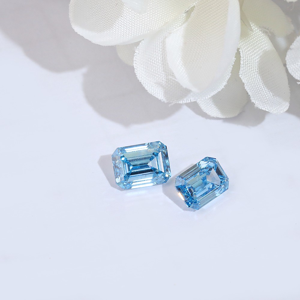 Wide range of parameters Multiple stocks Emerald shape Loose diamonds CVD blue diamonds