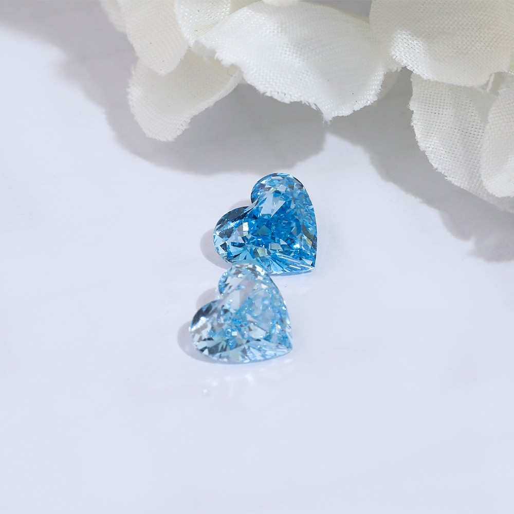 Wide range of parameters Multiple stocks Heart shape Loose diamonds CVD blue diamonds