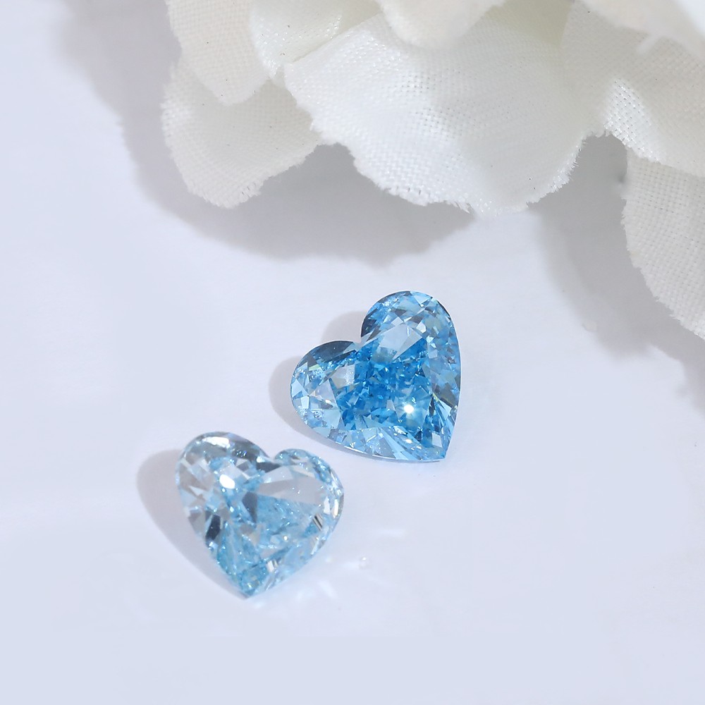 Wide range of parameters Multiple stocks Heart shape Loose diamonds CVD blue diamonds
