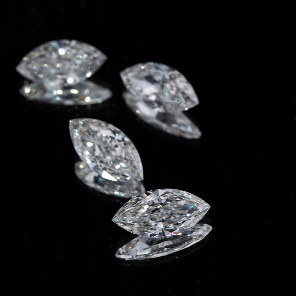 More stock Marquise shape Loose diamonds CVD white loose diamonds