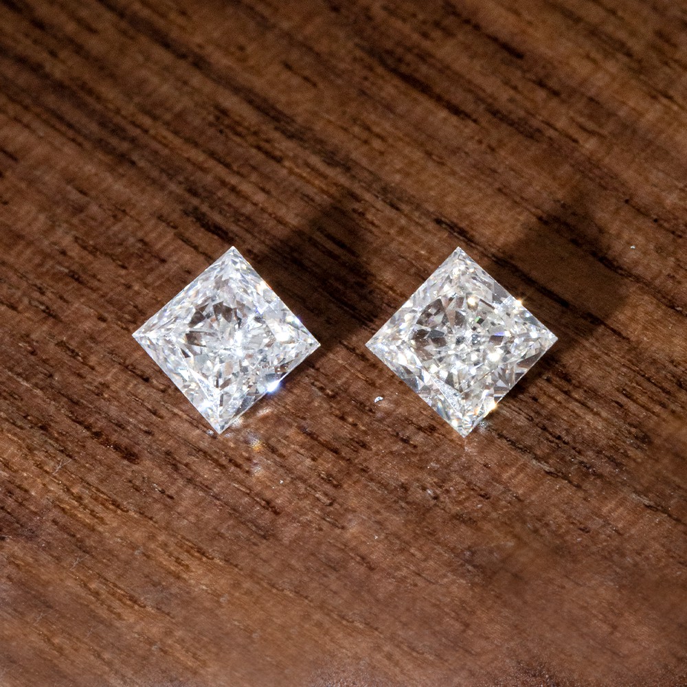 More Stock Princess Cut Loose Diamonds CVD White Loose Diamonds