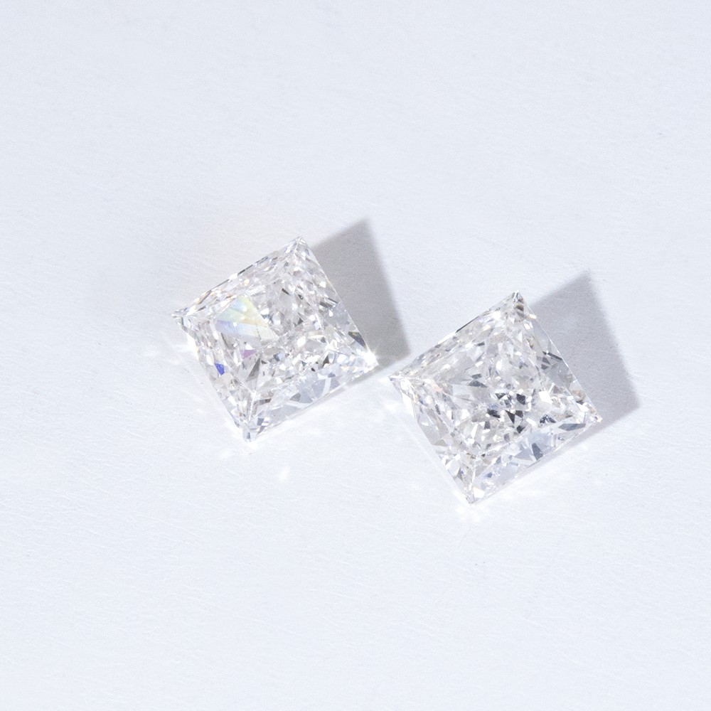 More Stock Princess Cut Loose Diamonds CVD White Loose Diamonds