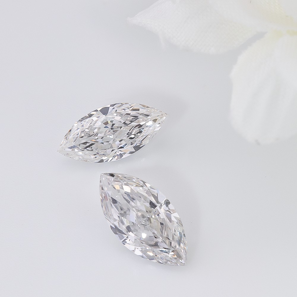 More stock Marquise shape Loose diamonds CVD white loose diamonds