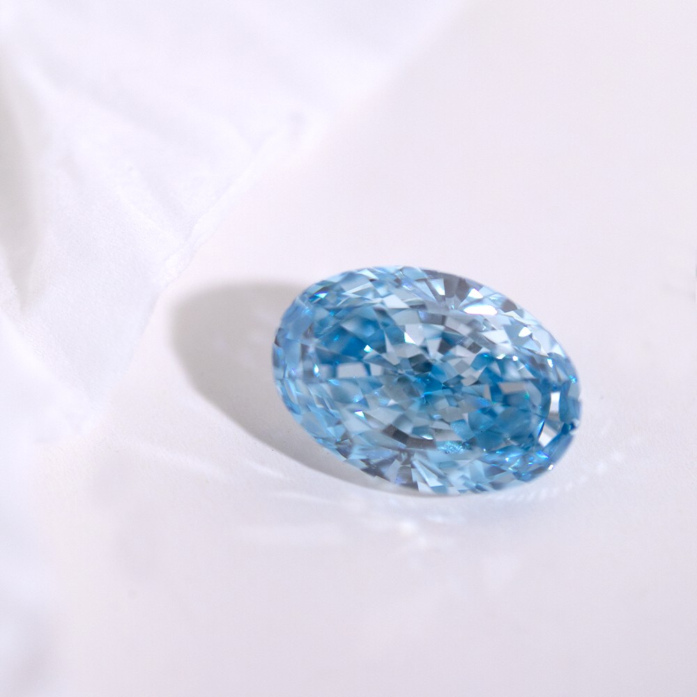12.99ct large carat blue oval IGI certificate loose diamond