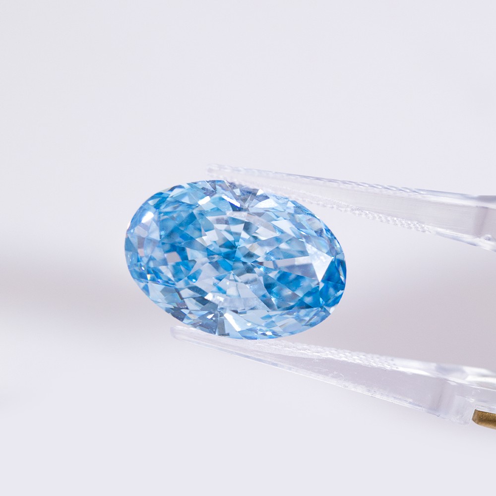 12.99ct large carat blue oval IGI certificate loose diamond