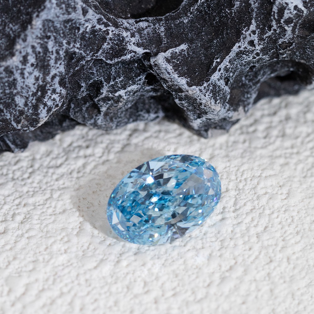 12.99ct large carat blue oval IGI certificate loose diamond