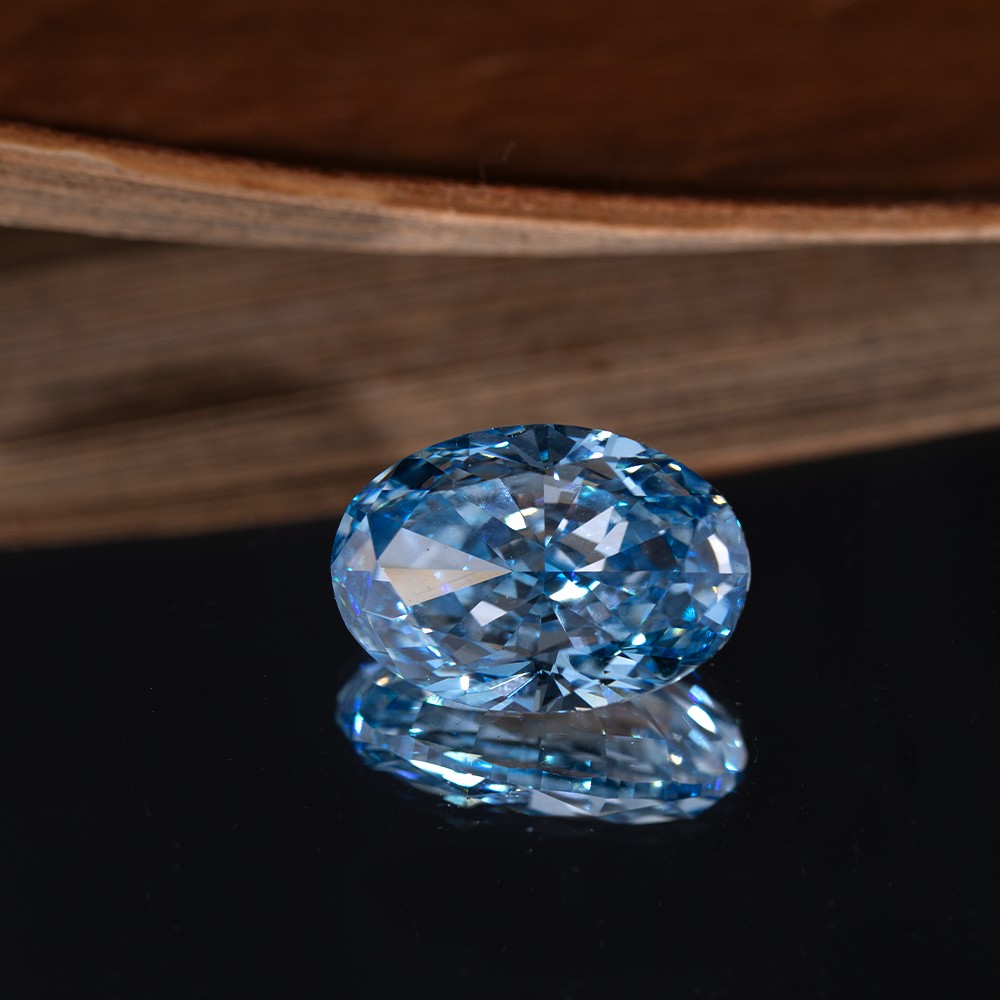 12.99ct large carat blue oval IGI certificate loose diamond