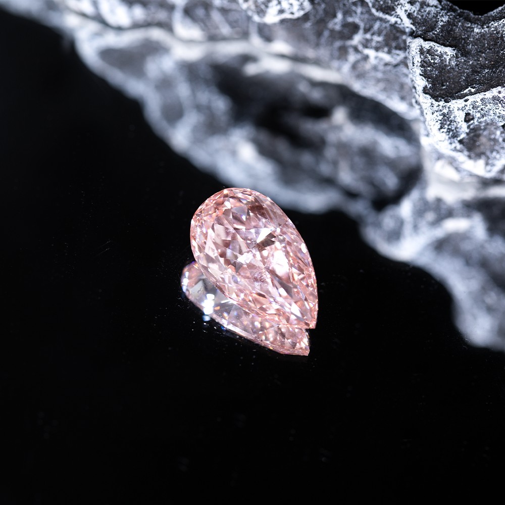 13.09ct large carat pink pear shaped IGI certificate loose diamond