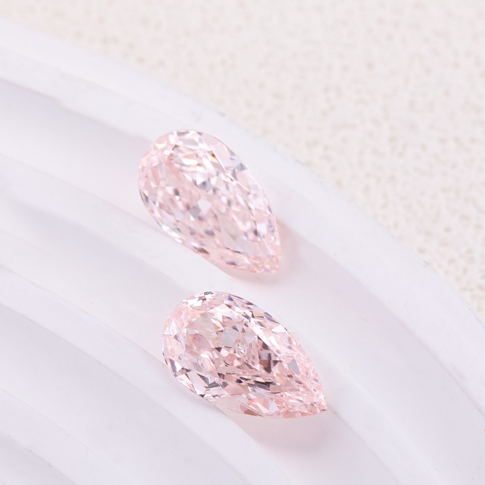 Large carat pink pear shaped pink diamond loose diamond