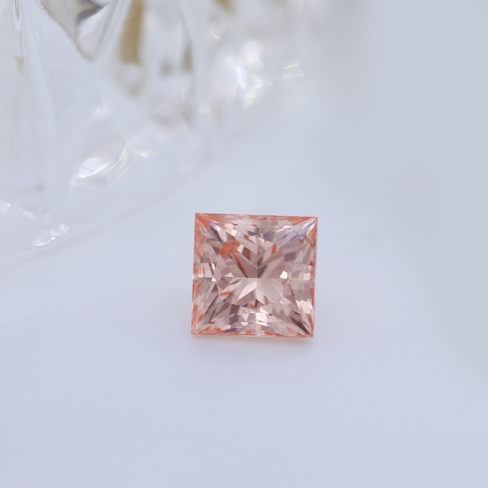 1.63ct Fancy Brownish Orange Princess-cut CVD Diamond