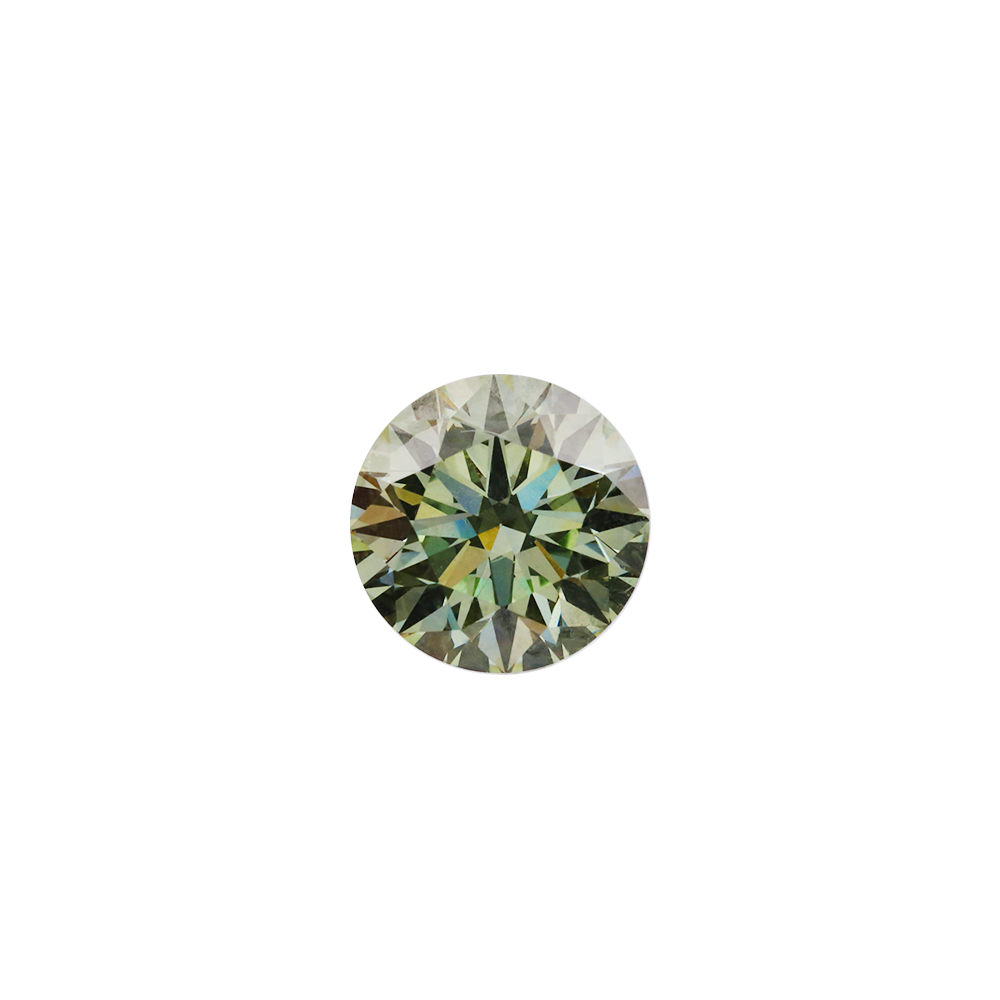 1.06ct green round CVD lab-grown diamond