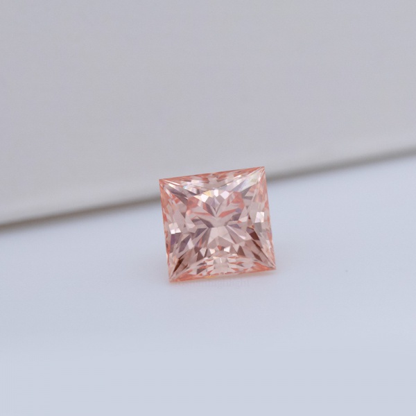 1.63ct Fancy Brownish Orange Princess-cut CVD Diamond