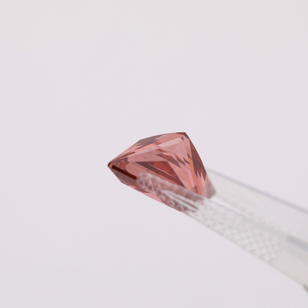 8.55ct Fancy Deep Reddish Orange Princess Cut CVD Diamond