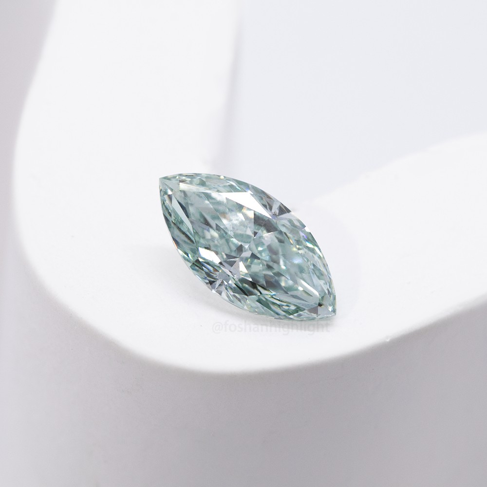 3.02ct Fancy Greyish Green Marquise CVD Diamond
