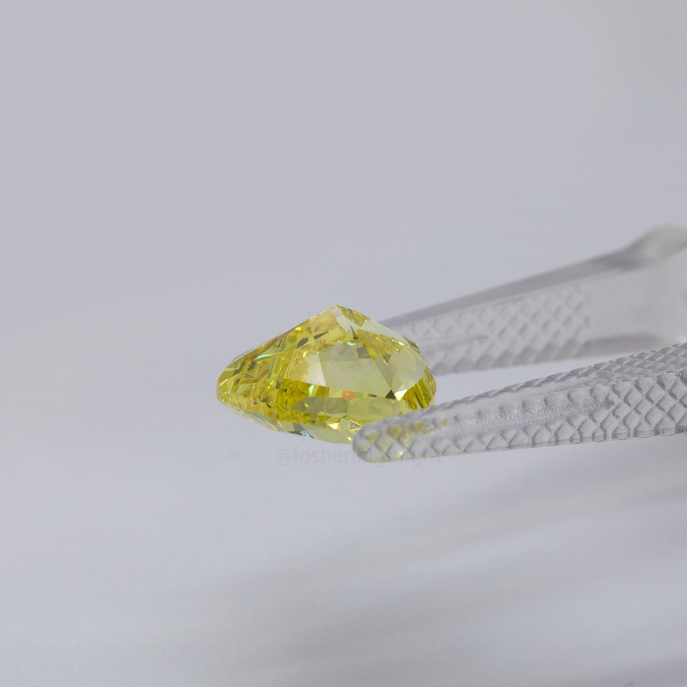 3.51ct Fancy Vivid Yellow Heart-Shaped CVD Diamond