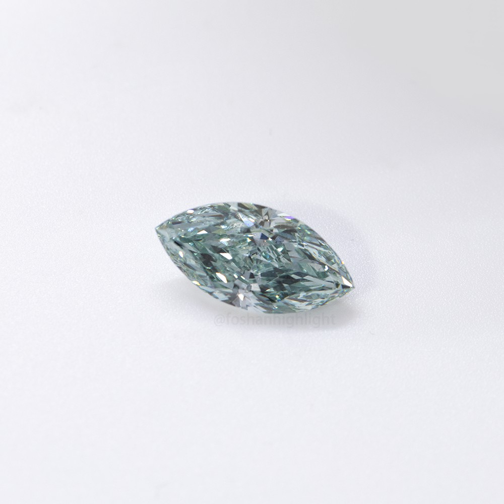 3.02ct Fancy Greyish Green Marquise CVD Diamond