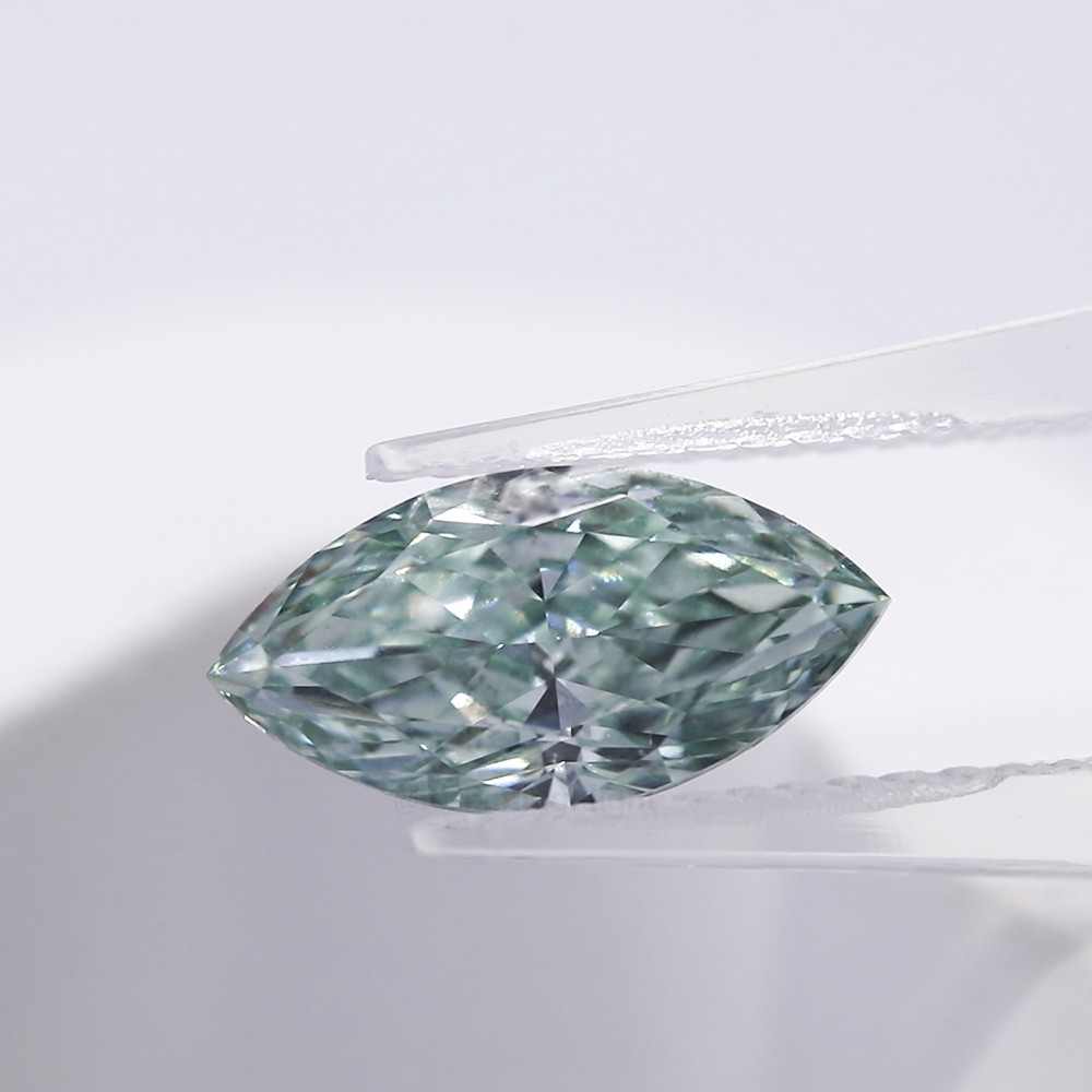 3.02ct Fancy Greyish Green Marquise CVD Diamond