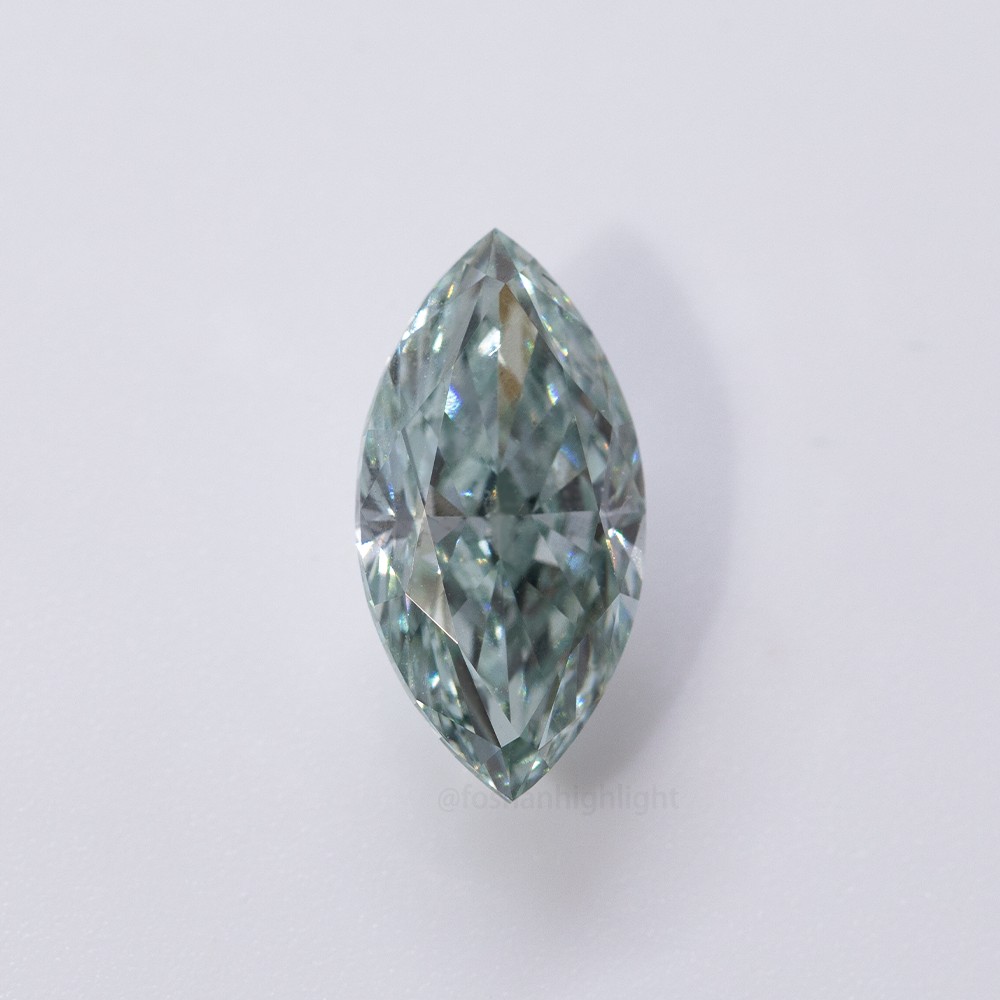 3.02ct Fancy Greyish Green Marquise CVD Diamond