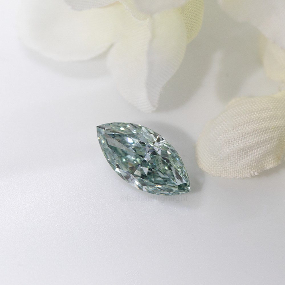 3.02ct Fancy Greyish Green Marquise CVD Diamond