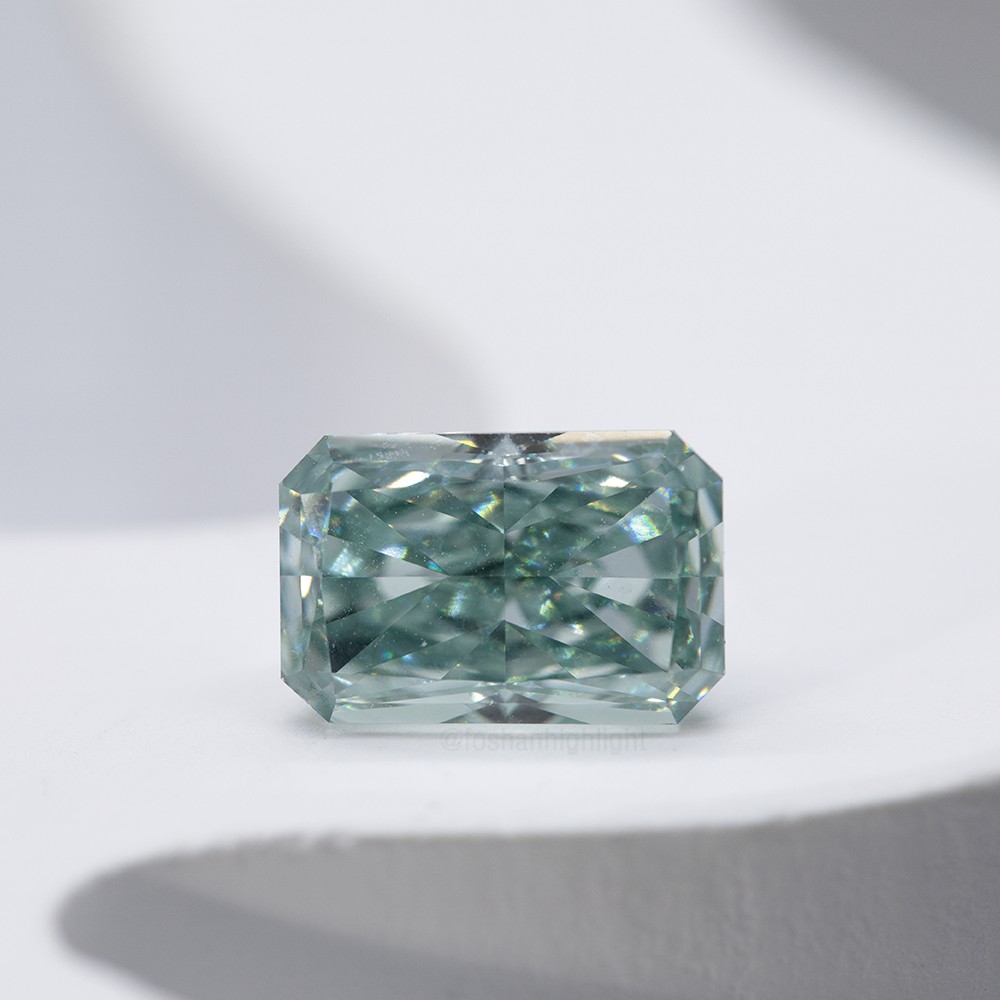 3.23ct Fancy Intense Greyish Green Radiant Cut CVD Diamond