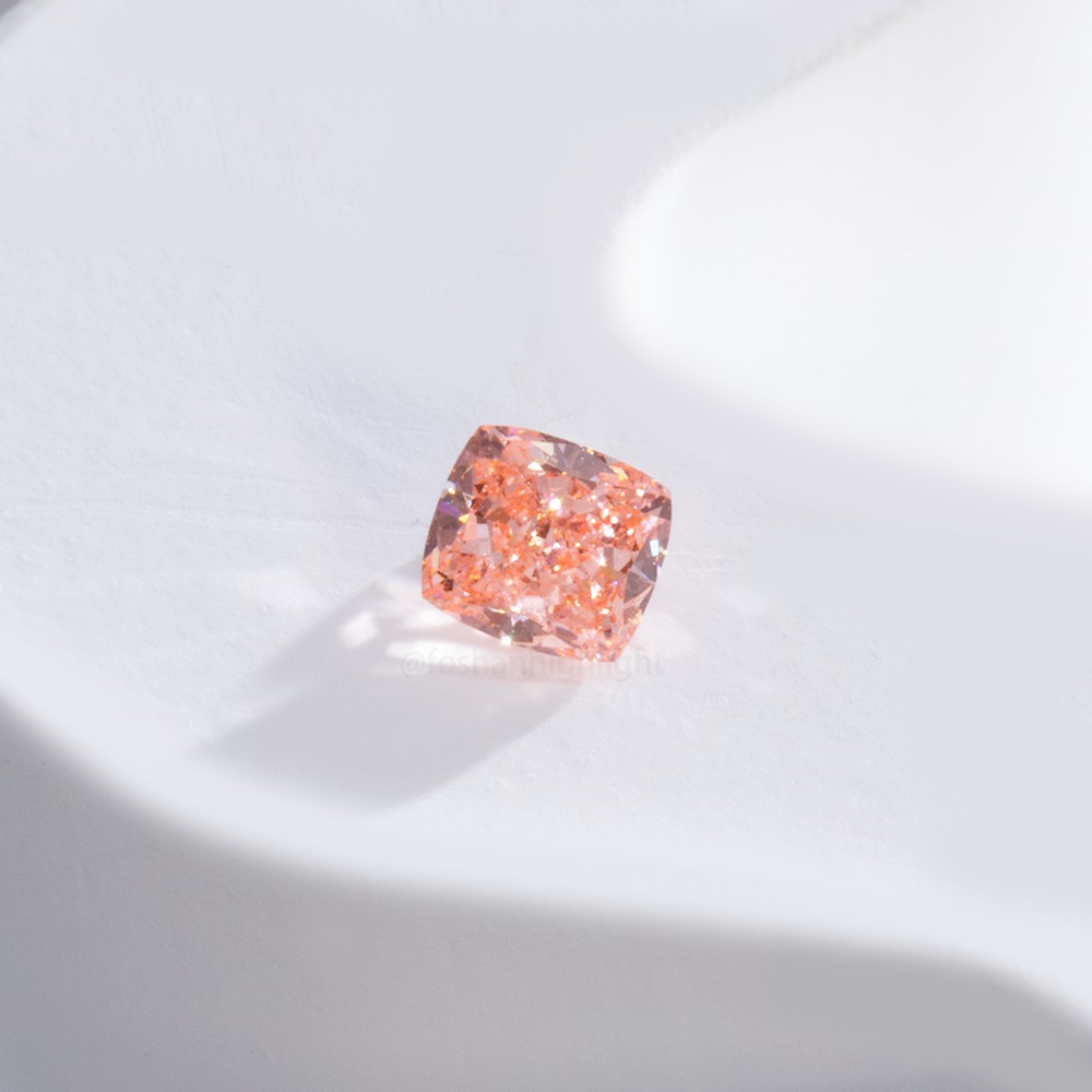 1.05ct Fancy Intense Orangy Pink Cushion-shaped CVD Diamond
