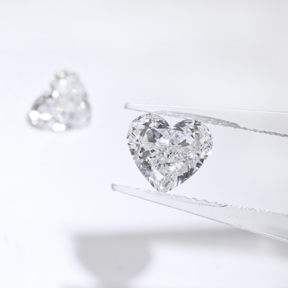 More Stock Heart Cut Loose Diamonds CVD White Loose Diamonds