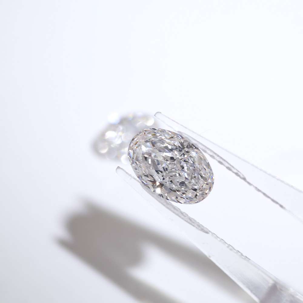 More Stock Oval Cut Loose Diamonds CVD White Loose Diamonds