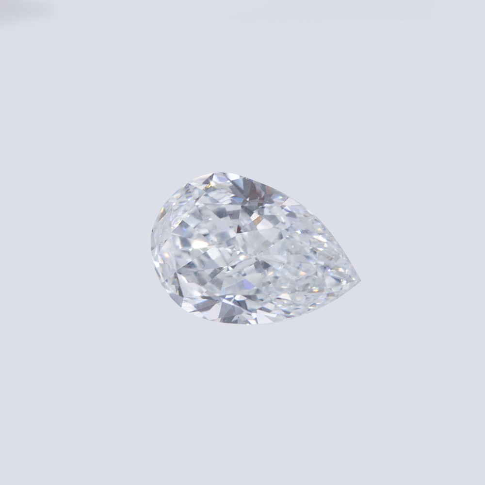 Pear shaped CVD lab-grown diamond white loose diamond