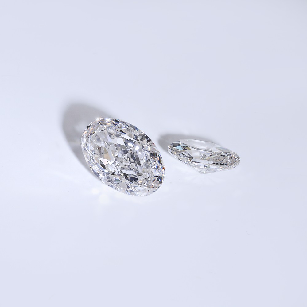 More Stock Oval Cut Loose Diamonds CVD White Loose Diamonds