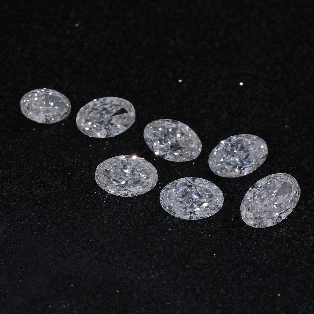 More Stock Oval Cut Loose Diamonds CVD White Loose Diamonds