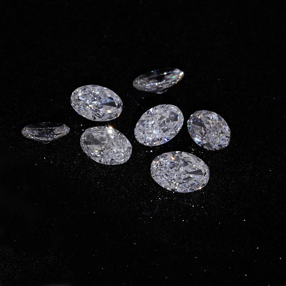 More Stock Oval Cut Loose Diamonds CVD White Loose Diamonds