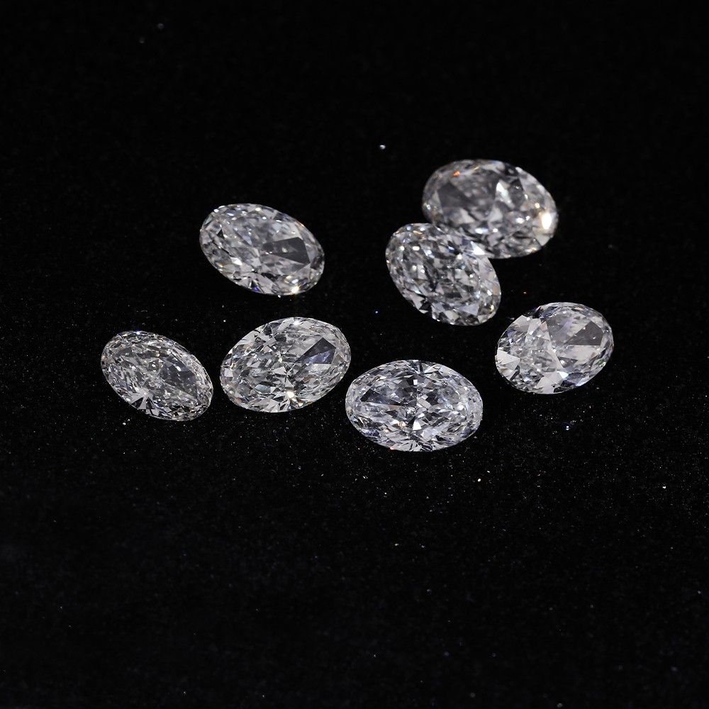 More Stock Oval Cut Loose Diamonds CVD White Loose Diamonds