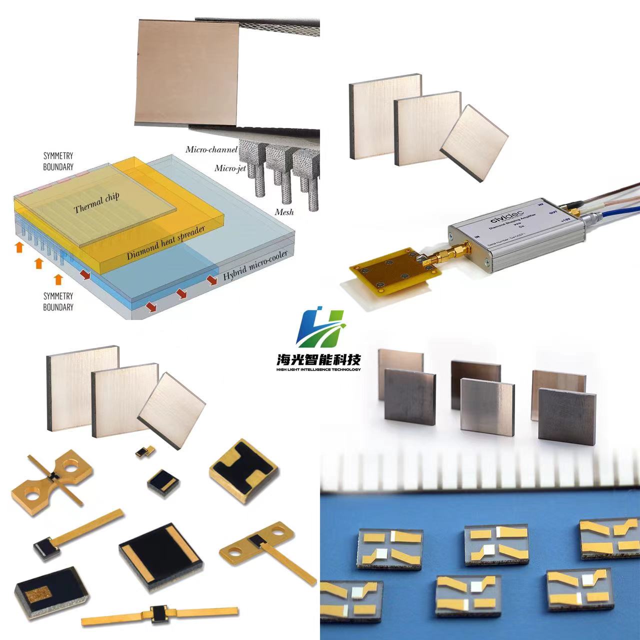 Thermal Management Grade cvd diamond heat spreader