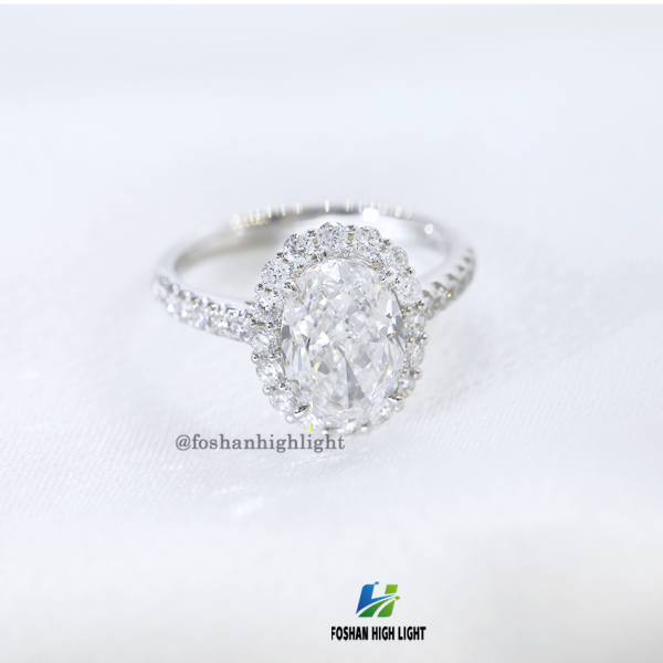 anillo de diamantes cvd creado en laboratorio de fabricación de diamantes en oro anillos de oro de diamantes cultivados en laboratorio