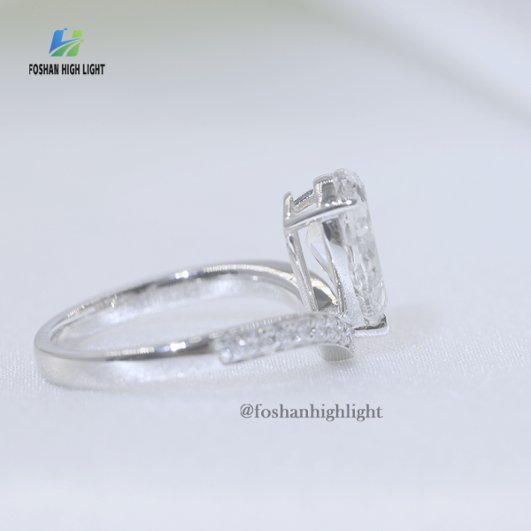 anillo de compromiso de diamantes cultivados en laboratorio anillo de diamantes cvd en oro anillo de oro de 18 quilates mujer