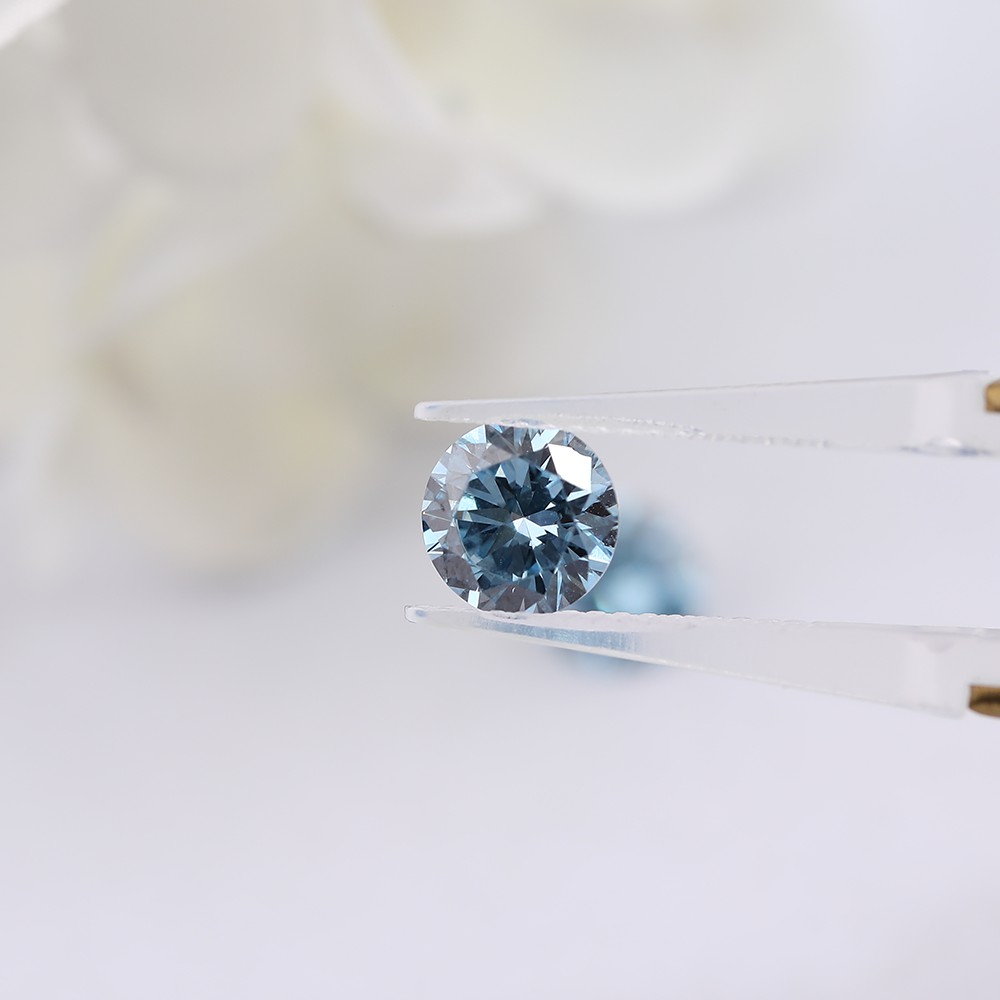 Amplia gama de parámetros Múltiples stocks Diamantes redondos sueltos Diamantes azules CVD