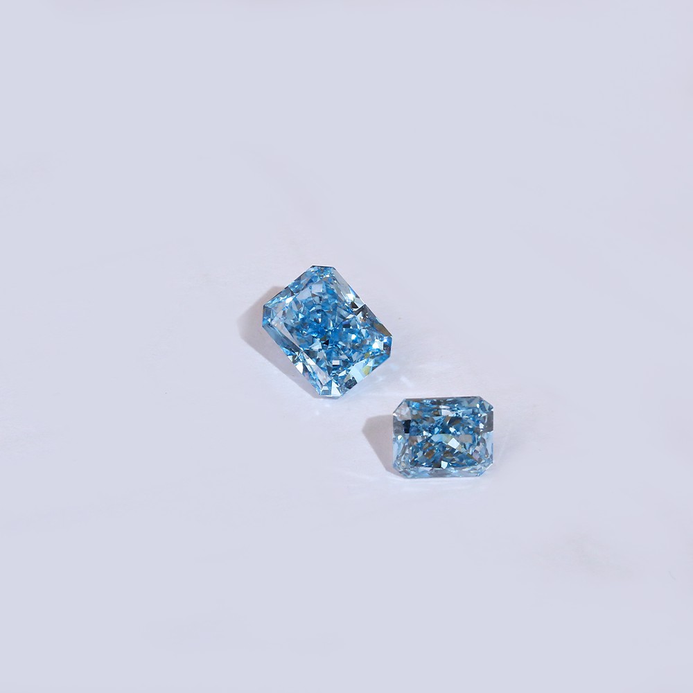 Amplia gama de parámetros Gran inventario Forma radiante Diamantes sueltos Diamantes azules CVD