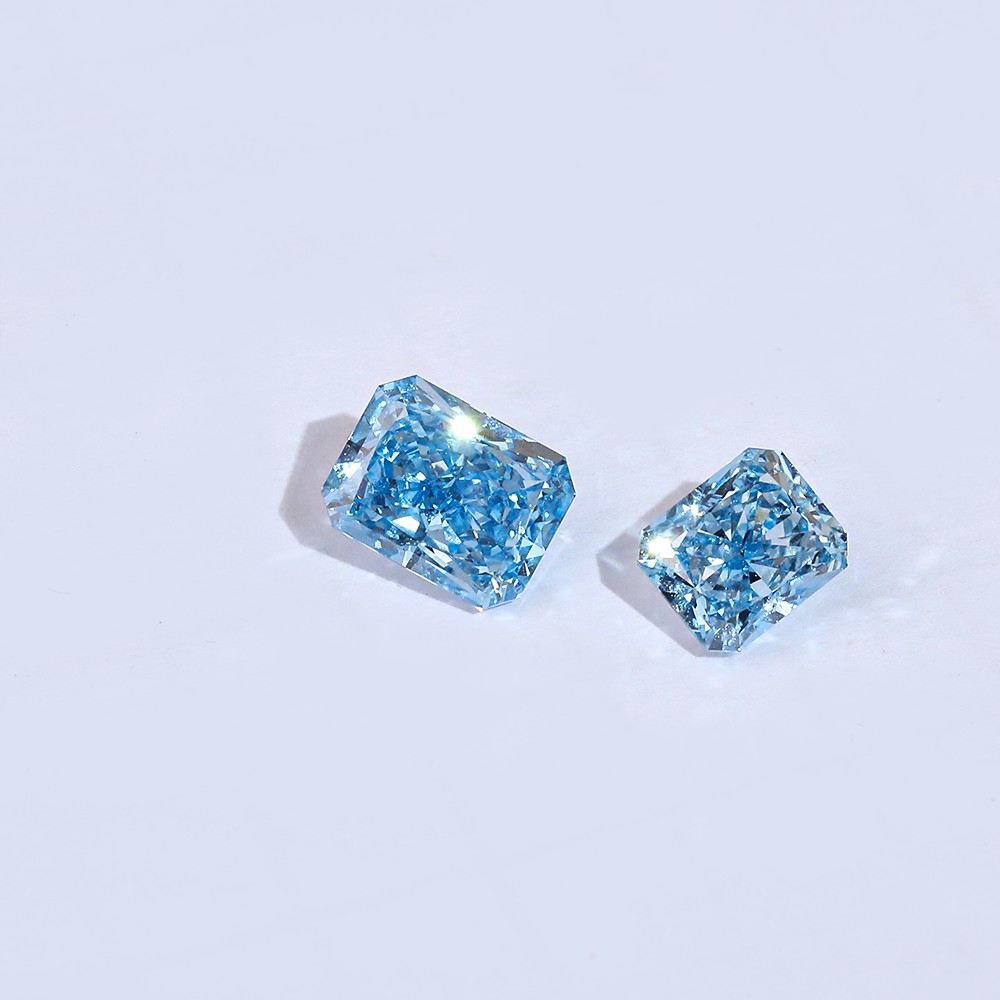 Amplia gama de parámetros Gran inventario Forma radiante Diamantes sueltos Diamantes azules CVD